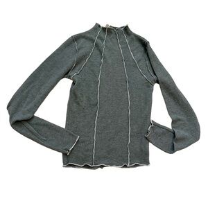 Gilded Intent Green Mock Neck Top